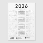 Basic Modern 2026 Corporate Logo Calendar (正面)