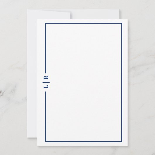 Basic Monogram #1 Flat Note Card ノートカード (正面)