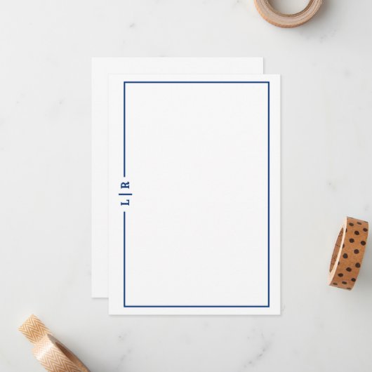 Basic Monogram #1 Flat Note Card ノートカード (正面/裏面インサイチュ)