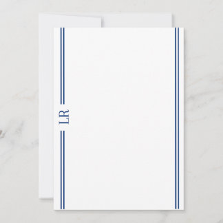 Basic Monogram #3 Flat Note Card ノートカード