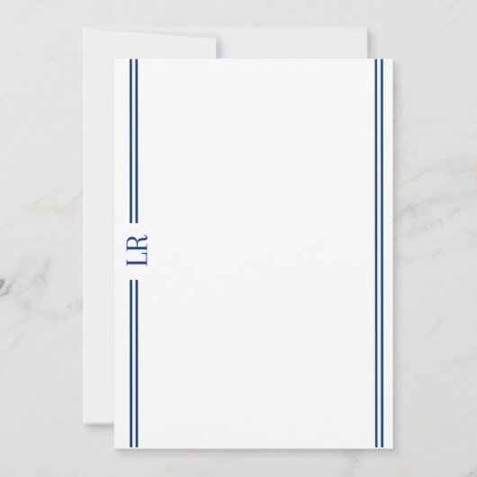 Basic Monogram #3 Flat Note Card ノートカード (正面)