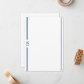 Basic Monogram #3 Flat Note Card ノートカード (正面/裏面インサイチュ)