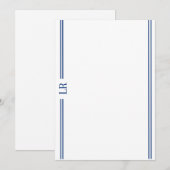 Basic Monogram #3 Flat Note Card ノートカード (正面/裏面)