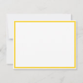 Basic Mustard Yellow Border Personalized  ノートカード (裏面)
