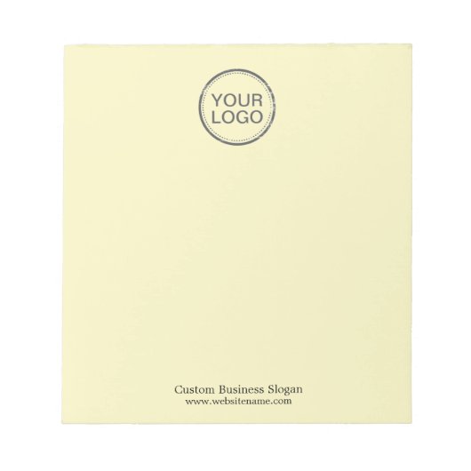 Basic OfficeまたはBusiness Companyロゴのメモ帳 ノートパッド (正面)