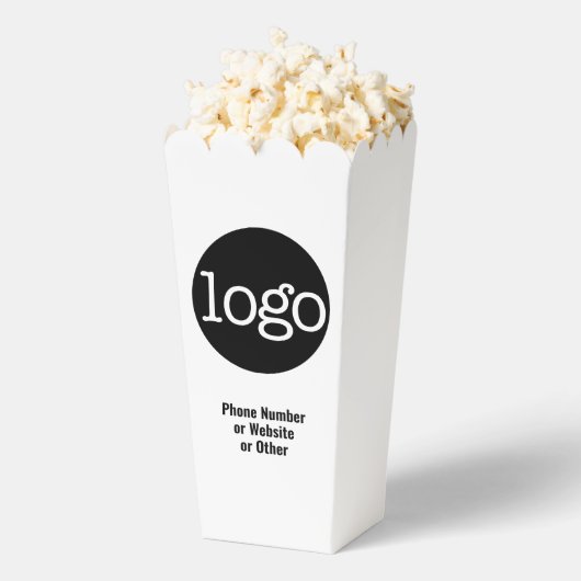 Basic Office Business Logo Text CAN EDIT white フェイバーボックス (はじけた状態)