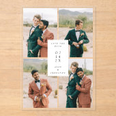 Basic Photo Acrylic Save The Date Card Invitation アクリル招待状 (正面)