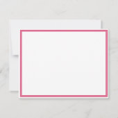 Basic Pink Border Personalized  ノートカード (裏面)