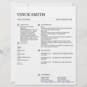 Basic Resume Template Design Easy Customization (正面)