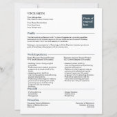 Basic Resume Template Design Easy Photo Job Search (正面)