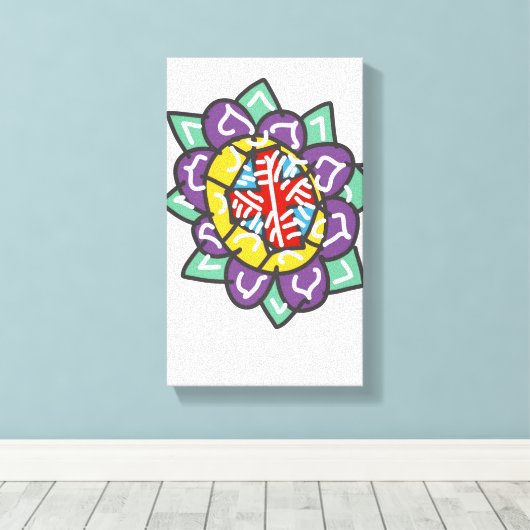 Basic sacred mandala キャンバスプリント (インサイチュ (ウッドフロア))