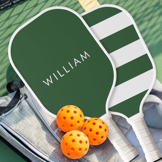 Basic Simple Green Modern Personalized ピックルボールラケット