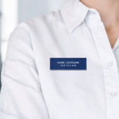 Basic Simple Minimalist Modern Navy Blue Title 名札