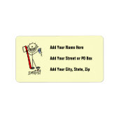 Basic+Stick+Figure+Dentist ラベル (正面)