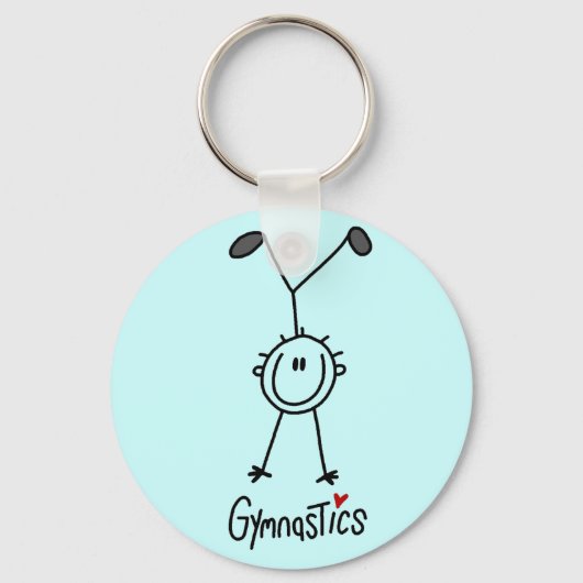 Basic Stick Figure Gymnastics Tshirts and Gifts キーホルダー (正面)
