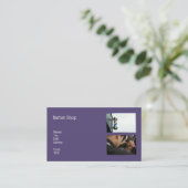 BASIC TEMPLATE BUSINESS CARD 床屋 名刺 (スタンド正面)