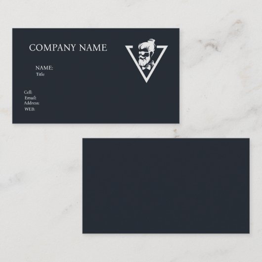 BASIC TEMPLATE BUSINESS CARD 床屋  名刺 (正面/裏面)