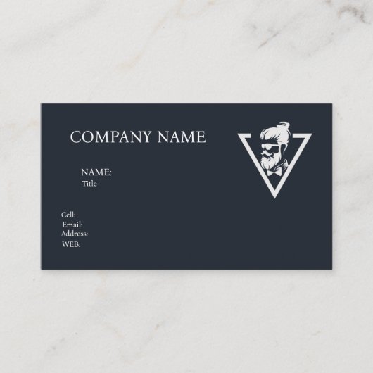 BASIC TEMPLATE BUSINESS CARD 床屋 名刺 (正面)