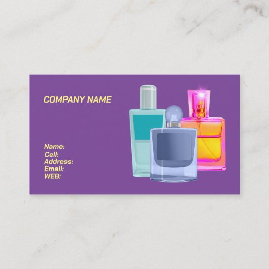 BASIC TEMPLATE BUSINESS CARD 香水 名刺 (正面)