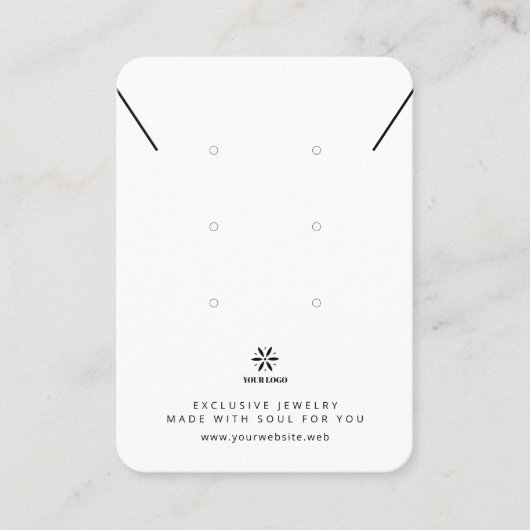 Basic White Jewelry Display Template Logo TMF26 名刺 (正面)