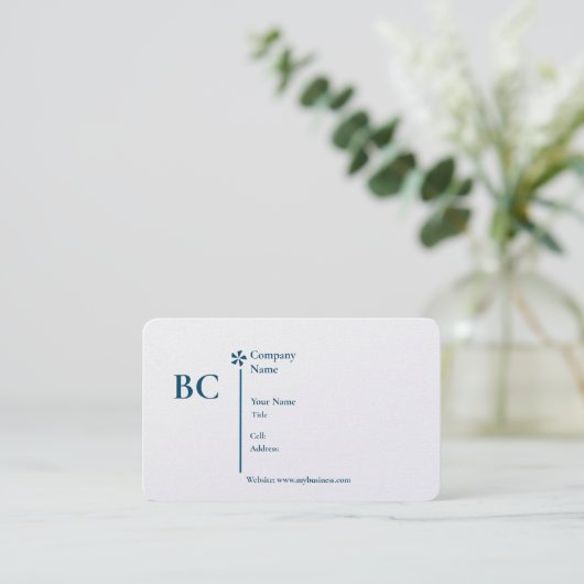 Basic white Template Business Card homes 名刺 (スタンド正面)