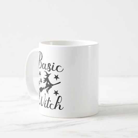 Basic Witch" Halloween – Cute Flying Witch  コーヒーマグカップ (正面左)