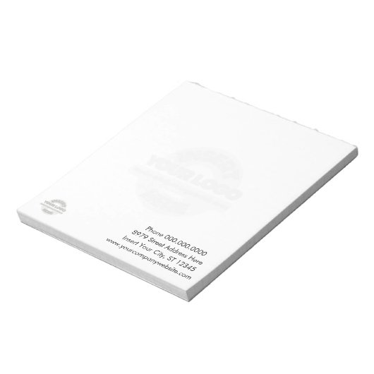 Basic with Business Logo in Background Notepad ノートパッド (回転)