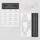 Basic with Dark Gray 2011 CALENDAR名刺 名刺 (正面/裏面)