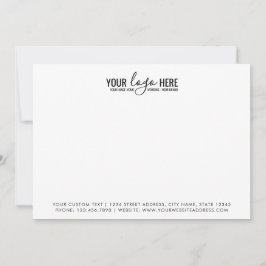 Basic Your Business Companyロゴブランディングシンプル ノートカード