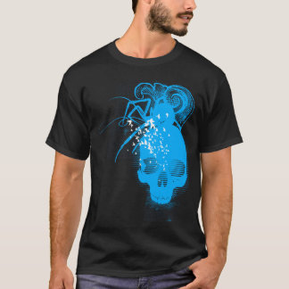 BasicBlk SpiderSkull (SkyBlue) Tシャツ