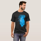 BasicBlk SpiderSkull (SkyBlue) Tシャツ (正面フル)
