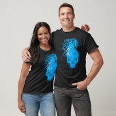 BasicBlk SpiderSkull (SkyBlue) Tシャツ (ユニセックス)