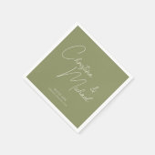 Basil ・手書きスクリプト スタンダードカクテルナプキン (角)