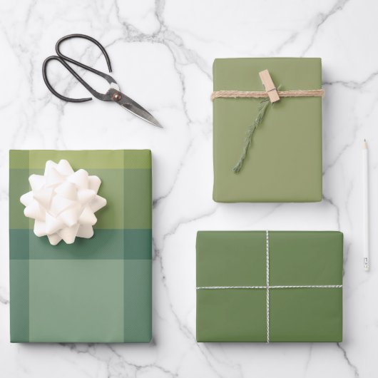 Basil & Dill Wrapping Paper Flat Sheet Set of 3 ラッピングペーパーシート (正面)