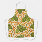 Basil Pattern Kitchen Apron エプロン (正面)