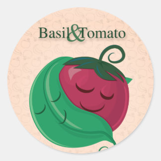 Basil & Tomato ラウンドシール