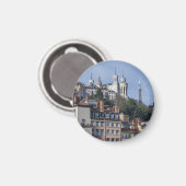 Basilica of Notre-Dame de Fourvière 2 round magnet マグネット (正面/裏面)
