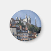 Basilica of Notre-Dame de Fourvière 2 round magnet マグネット (正面)