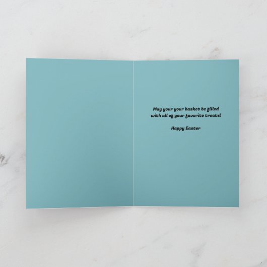 Baskと提携した黒猫のためのハッピーイースター シーズンカード (内部)