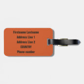 Baskeballのカスタムな荷物のラベル ラゲッジタグ (裏面横)