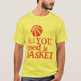 basket all you need citation ballon sport tシャツ