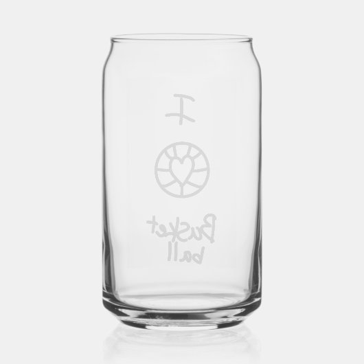 basket ball glass ガラス缶 (正面)