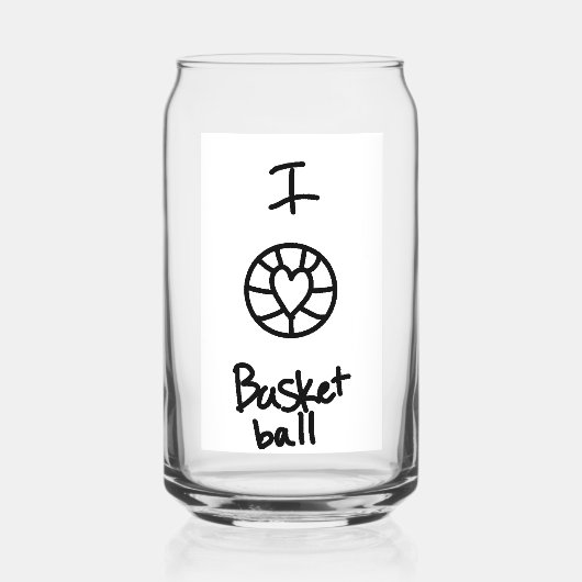 basket ball glass ガラス缶 (裏面)