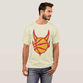 basket ballon diable basketball devil logo sport tシャツ (正面フル)
