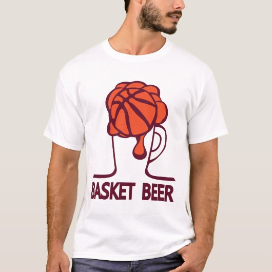 basket beer verre humour sport 1 tシャツ (正面)