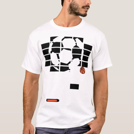 basket casse brique foot football tシャツ (正面)
