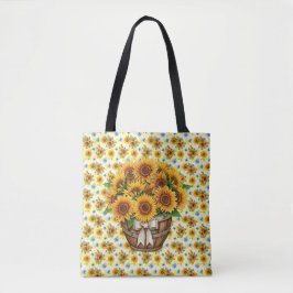 Basket Full Of Sunflowers Tote トートバッグ