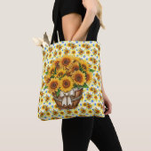 Basket Full Of Sunflowers Tote トートバッグ (クローズアップ)