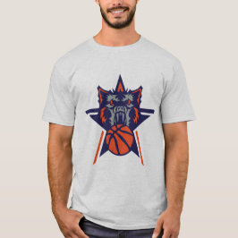 basket loup garou wolf logo sport basketball tシャツ