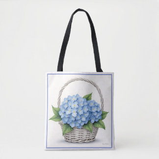 Basket of Blue Hydrangeas トートバッグ